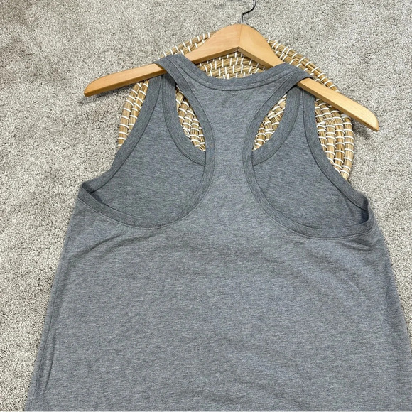 Nike Women's Racerback Signal Tank Top Sleeveless Grey Pocket Nike Logo Size L - Picture 6 of 11